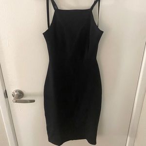Black Dress with Strap Back